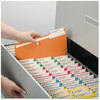 A Picture of product SMD-11943 Smead™ Colored File Folders 1/3-Cut Tabs: Assorted, Letter Size, 0.75" Expansion, Assorted: Blue/Green/Orange/Red/Yellow, 100/Box