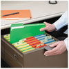 A Picture of product SMD-11943 Smead™ Colored File Folders 1/3-Cut Tabs: Assorted, Letter Size, 0.75" Expansion, Assorted: Blue/Green/Orange/Red/Yellow, 100/Box