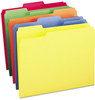 A Picture of product SMD-11943 Smead™ Colored File Folders 1/3-Cut Tabs: Assorted, Letter Size, 0.75" Expansion, Assorted: Blue/Green/Orange/Red/Yellow, 100/Box