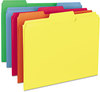 A Picture of product SMD-11943 Smead™ Colored File Folders 1/3-Cut Tabs: Assorted, Letter Size, 0.75" Expansion, Assorted: Blue/Green/Orange/Red/Yellow, 100/Box
