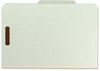A Picture of product SMD-19093 Smead™ 100% Recycled Pressboard Classification Folders 3" Expansion, 3 Dividers, 8 Fasteners, Legal Size, Gray-Green, 10/Box