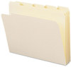 A Picture of product SMD-10356 Smead™ Reinforced Tab Manila File Folder Folders, 1/5-Cut Tabs: Assorted, Letter Size, 0.75" Expansion, 11-pt 100/Box
