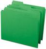 A Picture of product SMD-12134 Smead™ Reinforced Top Tab Colored File Folders 1/3-Cut Tabs: Assorted, Letter Size, 0.75" Expansion, Green, 100/Box