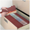 A Picture of product SMD-13724 Smead™ 100% Recycled Pressboard Classification Folders 2" Expansion, 1 Divider, 4 Fasteners, Letter Size, Red Exterior, 10/Box