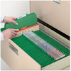A Picture of product SMD-14063 Smead™ 100% Recycled Pressboard Classification Folders 2" Expansion, 2 Dividers, 6 Fasteners, Letter Size, Green Exterior, 10/Box