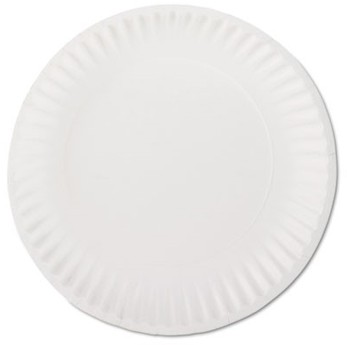 AJM Packaging Corporation Paper Plates, 9" Diameter, 100/Pack, 10 Packages/Case.