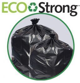 Eco•Strong™ Can Liners, 70 lb. Max Load. 33 gal. 1.2 mil. 33 X 39 in. Black. 25 liners/roll, 6 rolls/case. *** SPECIAL ORDER ITEM WITH EXTENDED LEAD TIMES.  NON-RETURNABLE.  MUST PURCHASE IN INCREMENTS OF 9 CASES.  ***