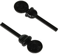 Circular Beverage Plug. 2 in. Black. 2000 count.