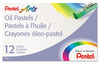 A Picture of product PEN-PHN12 Pentel® Oil Pastel Set With Carrying Case12-Color Set, Assorted, 12/Set