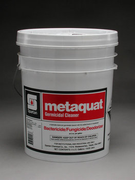 metaquat®. Germicidal Cleaner. Aggressively cleans, disinfects, deodorizes. EPA Reg. #5741-12 5 Gallons.