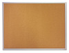 A Picture of product QRT-2303 Quartet® Cork Bulletin Board, Natural Cork/Fiberboard, 36 x 24, Aluminum Frame