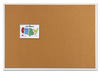 A Picture of product QRT-2303 Quartet® Cork Bulletin Board, Natural Cork/Fiberboard, 36 x 24, Aluminum Frame
