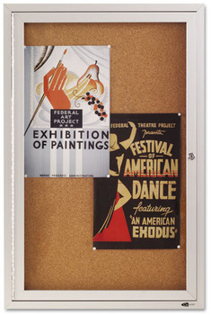Quartet® Enclosed Indoor Cork Bulletin Board with Hinged Doors