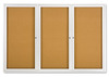 A Picture of product QRT-2367 Quartet® Enclosed Indoor Cork Bulletin Board with Hinged Doors