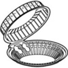 A Picture of product 329-311 Showpie® Shallow Hinged Lid Packaging. 9 in. Clear. 120 count.