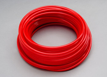 SparClean™ Warewash accessories: Tubing 1/4" Red. 100 foot roll. Red Poly-Flex 2 and 3 pump dispenser tubing for warewash DETERGENT applications.