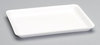A Picture of product 341-196 Foam Supermarket Heavy Duty Tray #9H.  12.25" x 9.25" x 0.75".  White Color.