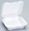 A Picture of product GNP-SN240V Genpak® Snap-It® Medium Single Compartment Vented Hinged Containers. 8-1/4 X 8 X 3 in. White. 100/bag, 2 bags/case.