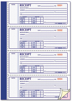 Rediform® Prestige™ Money Receipt Book, 7 x 2 3/4, Carbonless Duplicate, 200 Sets/Book