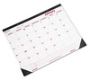 A Picture of product RED-C1731 Brownline® Monthly Desk Pad Calendar 22 x 17, White/Burgundy Sheets, Black Binding, Corners, 12-Month (Jan to Dec): 2026