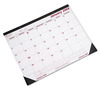A Picture of product RED-C1731 Brownline® Monthly Desk Pad Calendar 22 x 17, White/Burgundy Sheets, Black Binding, Corners, 12-Month (Jan to Dec): 2026