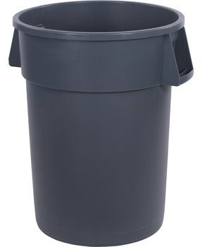 Bronco™ Round Waste Bin Trash Container. 44 gal. Gray.