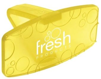 Fresh Products Eco Bowl Clip Deodorizer. 4 X 2 X 2 in. Yellow. Citrus scent. 12 Clips/Box