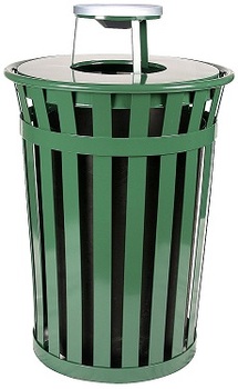Oakley Standard Trash Receptacle with Ash Urn. 28 X 36 in. 36 gal.