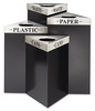 A Picture of product SAF-9560WA Safco® Trifecta™ Waste Receptacle Lid, Laser Cut "WASTE" Inscription, Stainless Steel
