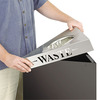 A Picture of product SAF-9560WA Safco® Trifecta™ Waste Receptacle Lid, Laser Cut "WASTE" Inscription, Stainless Steel