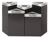 A Picture of product SAF-9560WA Safco® Trifecta™ Waste Receptacle Lid, Laser Cut "WASTE" Inscription, Stainless Steel