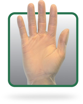 Glove Clear Premium Powder Free Vinyl, Size 2X, 100/BX 10BX/CS, 4.5mil