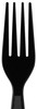 A Picture of product DXE-FH517 Dixie® Plastic Cutlery, Heavyweight Forks, Black, 1,000/Case