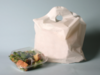 A Picture of product 964-649 24" x 20" + 11"BG 1.25 mil Unprinted WhiteTake Out Bag w/ Wave Top Handle, 250/CS