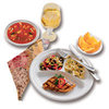 A Picture of product 230-401 Famous Service® Plastic Dinnerware.  6" Diameter Plate.  Single Compartment.  White Color.  125 Plates/Sleeve.