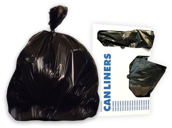 Can Liner.  24" x 32".  12 - 16 Gallon.  0.50 Mil.  Black.  Individually Folded in Dispenser Box.