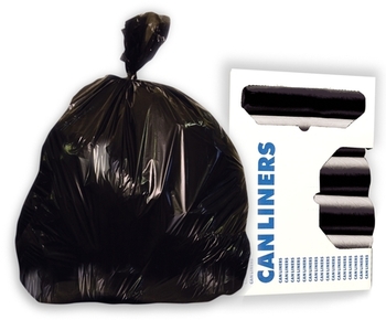 Can Liner.  24" x 32".  12 - 16 Gallon.  0.30 Mil.  Black.  Coreless Roll.
