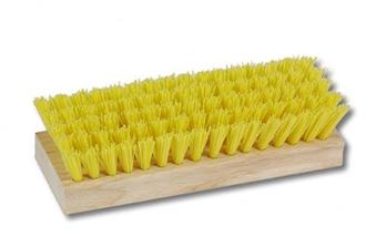 Wood Block Hand Scrub Brush with Poly Fibers.
