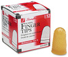 A Picture of product SWI-54032 Swingline® Rubber Finger Tips, Size 12, Medium/Large, Amber, 12/Box
