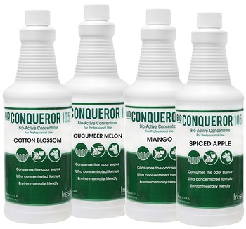 Bio Conqueror 105 Spiced Apple Concentrated Cleaner & Deodorizer, Quart Size, 12/Case