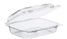 A Picture of product 329-506 StayLock® Small, Oblong Hinged Lid Containers. 7.0 X 6.0 X 2.1 in. Clear. 250 count.