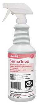 Diversey Suma Inox D7 Stainless Steel Cleaner. 32 oz. 6 count.