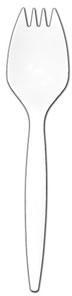 Medium Weight Polypropylene Sporks. White. 1000 count.  (E175020)