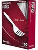A Picture of product 191-191 Heavy Weight Polystyrene Forks. White, Retail Boxed. 1000 forks.