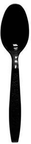 Heavy Weight Polystyrene Teaspoons. Black. 1000 count.