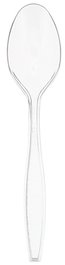Heavy Weight Polystyrene Teaspoons. Clear. 1000 count.