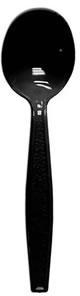 Heavy Weight Polystyrene Soup Spoons. Black. 1000 count.