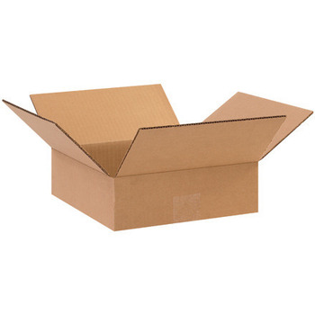 Corrugated Box.  10" x 10" x 3", 25/Bundle