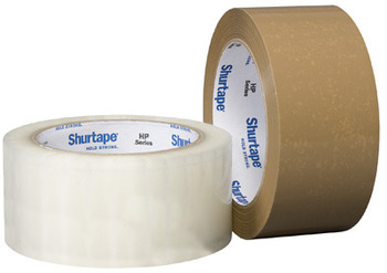 HP 100® General Purpose Grade Hot Melt Packaging/Box Sealing Tape, 48 mm x 100 meters, Tan Color, 36 Rolls/Case