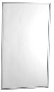 Channel-Frame Stainless Steel Mirror. 24 X 36 in.